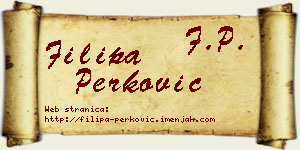 Filipa Perković vizit kartica